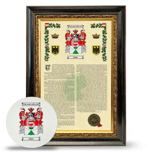 Lines Framed Armorial History and Mouse Pad - Heirloom