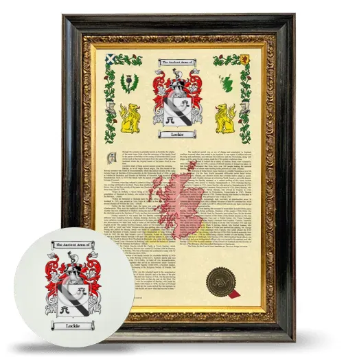 Lockie Framed Armorial History and Mouse Pad - Heirloom