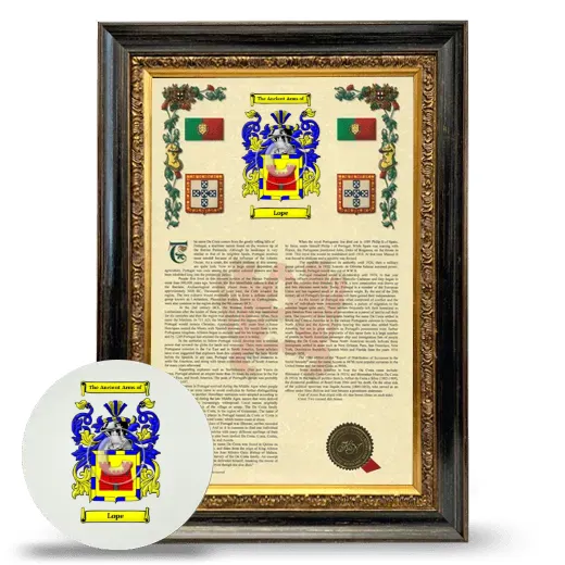 Lope Framed Armorial History and Mouse Pad - Heirloom