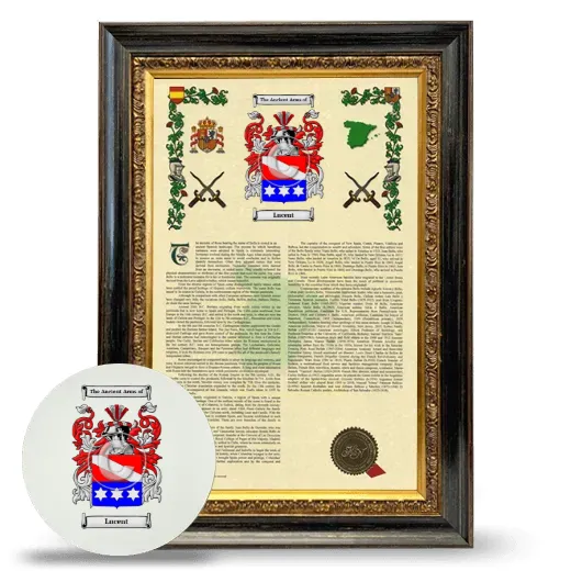 Lucent Framed Armorial History and Mouse Pad - Heirloom