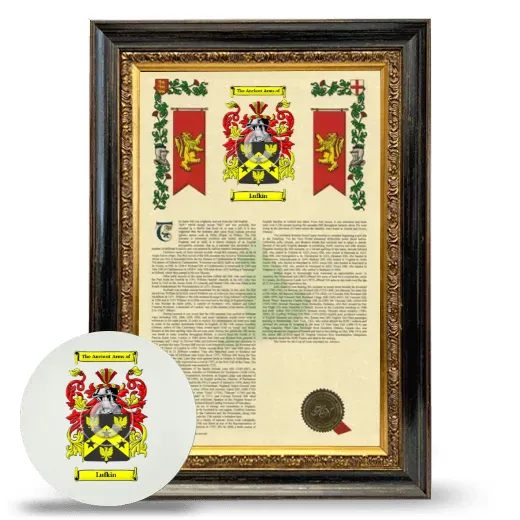 Lufkin Framed Armorial History and Mouse Pad - Heirloom