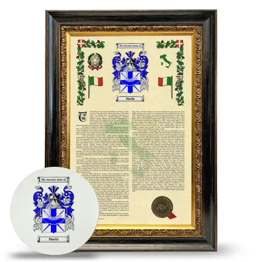 Machi Framed Armorial History and Mouse Pad - Heirloom
