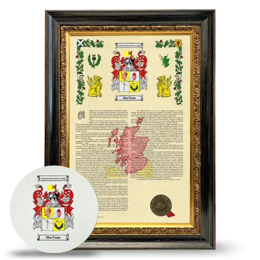 MacVane Framed Armorial History and Mouse Pad - Heirloom