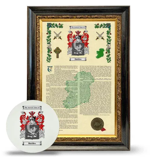 Madden Framed Armorial History and Mouse Pad - Heirloom