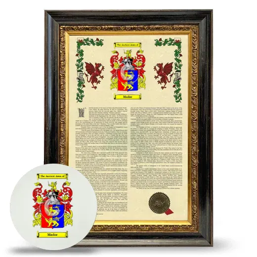 Madoc Framed Armorial History and Mouse Pad - Heirloom