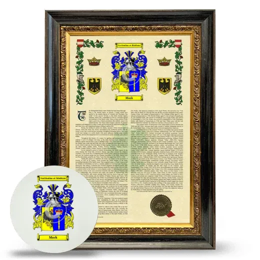 Mark Framed Armorial History and Mouse Pad - Heirloom