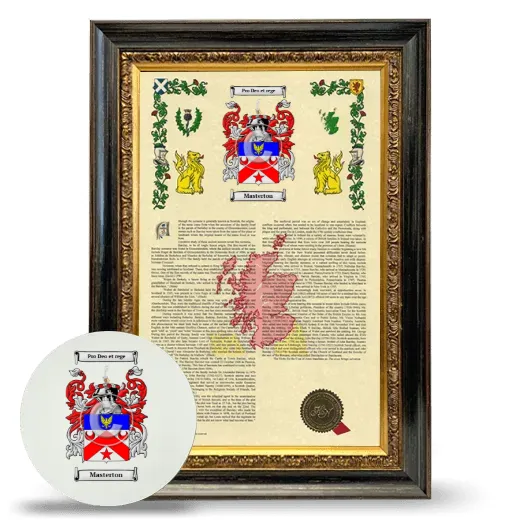Masterton Framed Armorial History and Mouse Pad - Heirloom