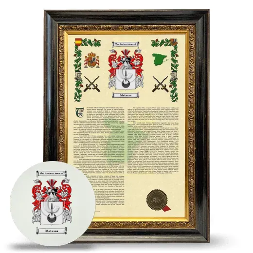 Matassa Framed Armorial History and Mouse Pad - Heirloom