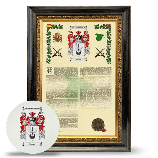 Matos Framed Armorial History and Mouse Pad - Heirloom