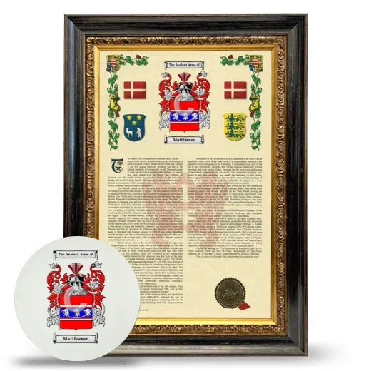 Matthiesen Framed Armorial History and Mouse Pad - Heirloom