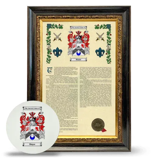 Mayer Framed Armorial History and Mouse Pad - Heirloom