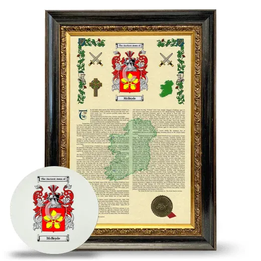 McBryde Framed Armorial History and Mouse Pad - Heirloom