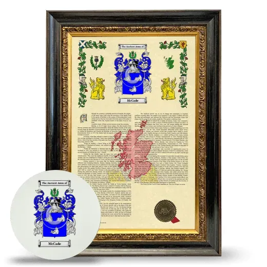 McCade Framed Armorial History and Mouse Pad - Heirloom