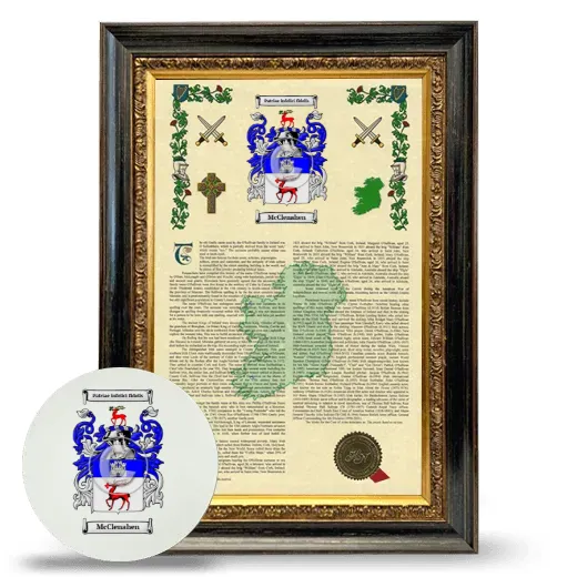 McClenahen Framed Armorial History and Mouse Pad - Heirloom