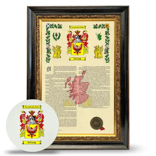McCuaig Framed Armorial History and Mouse Pad - Heirloom