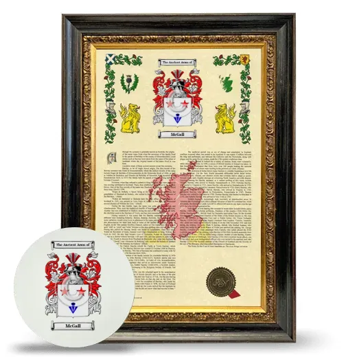 McGall Framed Armorial History and Mouse Pad - Heirloom