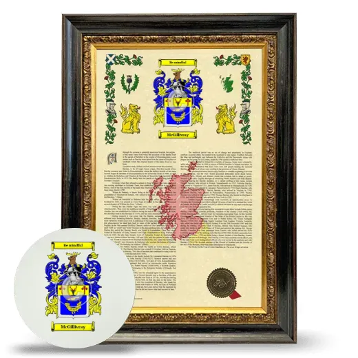 McGillivray Framed Armorial History and Mouse Pad - Heirloom