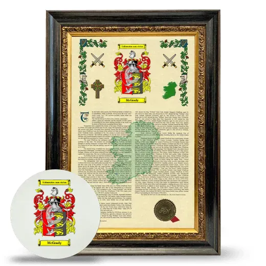 McGrady Framed Armorial History and Mouse Pad - Heirloom