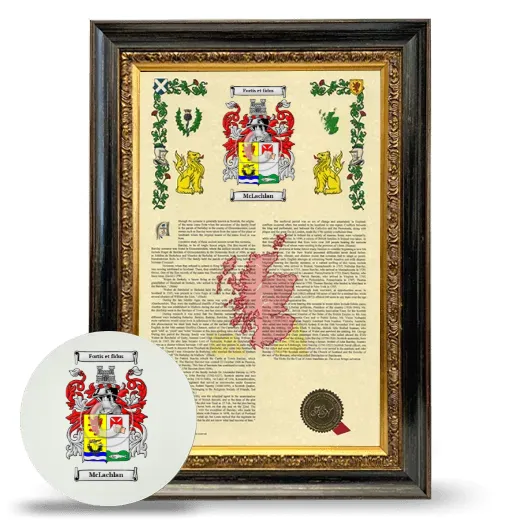 McLachlan Framed Armorial History and Mouse Pad - Heirloom
