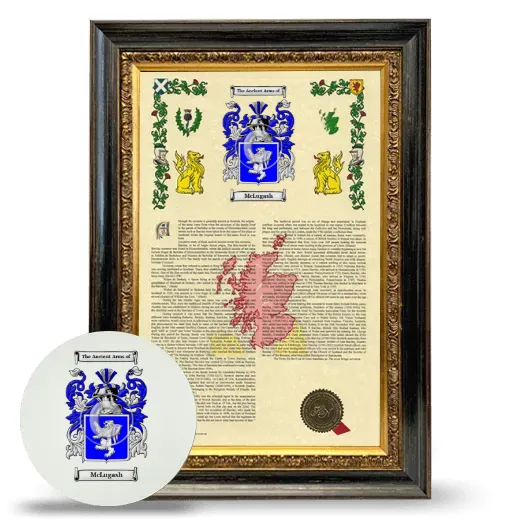 McLugash Framed Armorial History and Mouse Pad - Heirloom