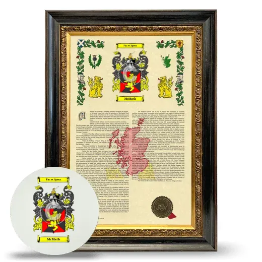 McMath Framed Armorial History and Mouse Pad - Heirloom