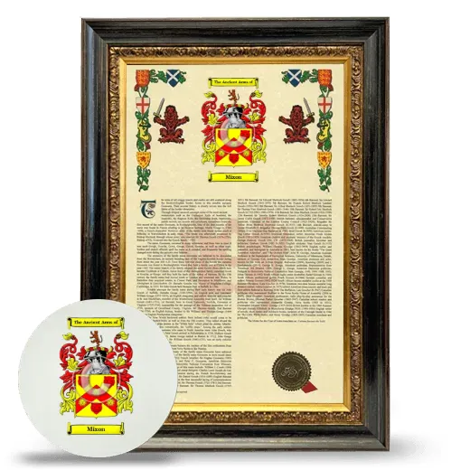 Mixon Framed Armorial History and Mouse Pad - Heirloom