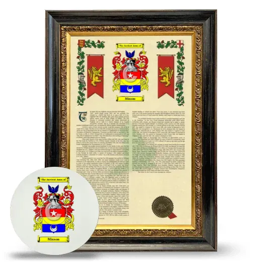 Mixson Framed Armorial History and Mouse Pad - Heirloom