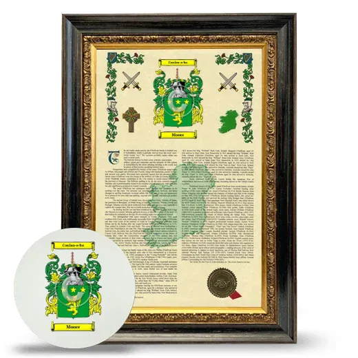 Moore Framed Armorial History and Mouse Pad - Heirloom