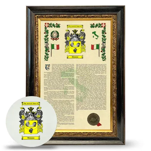 Morana Framed Armorial History and Mouse Pad - Heirloom