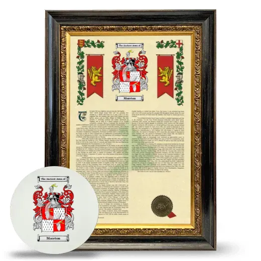Moreton Framed Armorial History and Mouse Pad - Heirloom