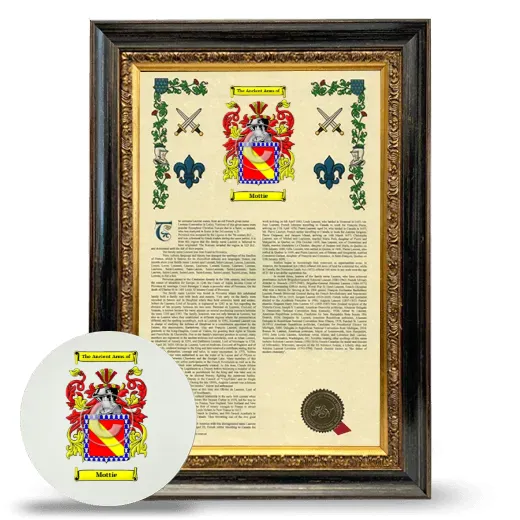 Mottie Framed Armorial History and Mouse Pad - Heirloom