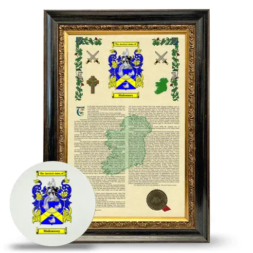 Mulrooney Framed Armorial History and Mouse Pad - Heirloom