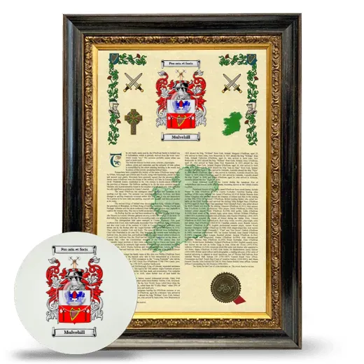 Mulvehill Framed Armorial History and Mouse Pad - Heirloom