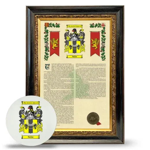 Nailor Framed Armorial History and Mouse Pad - Heirloom
