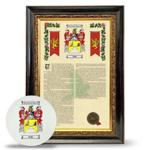Nede Framed Armorial History and Mouse Pad - Heirloom