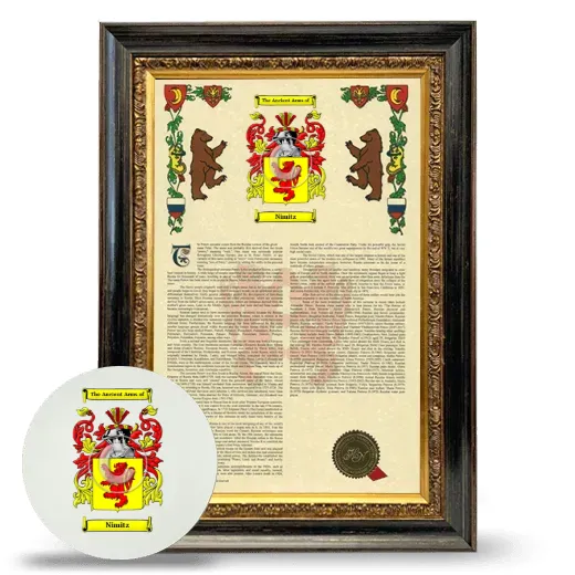 Nimitz Framed Armorial History and Mouse Pad - Heirloom