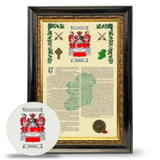 Normoyle Framed Armorial History and Mouse Pad - Heirloom