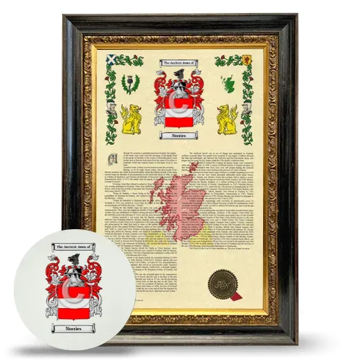 Norries Framed Armorial History and Mouse Pad - Heirloom