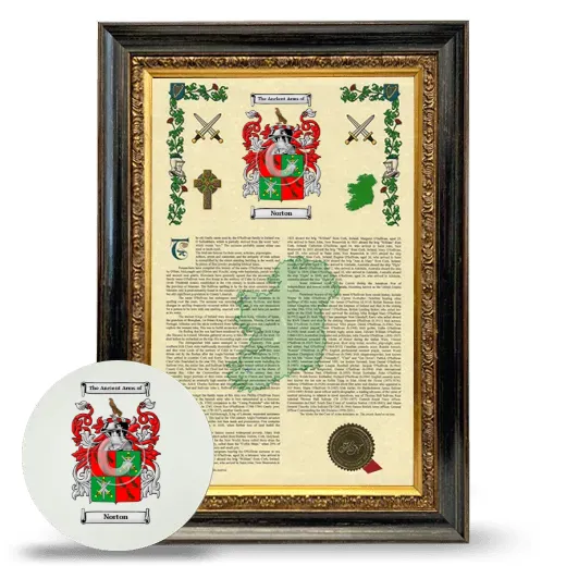 Norton Framed Armorial History and Mouse Pad - Heirloom