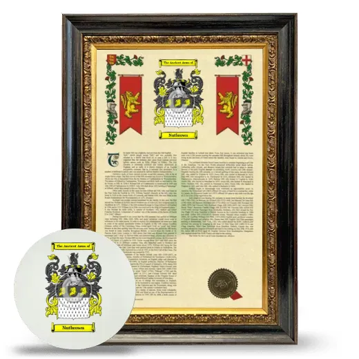 Nutbrown Framed Armorial History and Mouse Pad - Heirloom