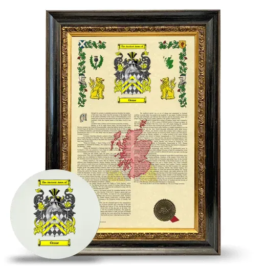 Orme Framed Armorial History and Mouse Pad - Heirloom