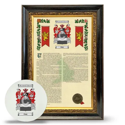 Osny Framed Armorial History and Mouse Pad - Heirloom