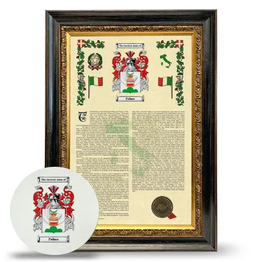 Palma Framed Armorial History and Mouse Pad - Heirloom