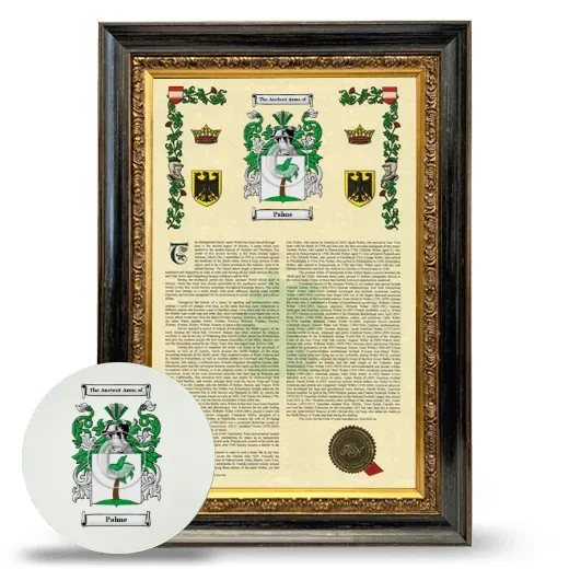 Palme Framed Armorial History and Mouse Pad - Heirloom