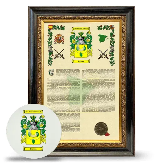 Parras Framed Armorial History and Mouse Pad - Heirloom