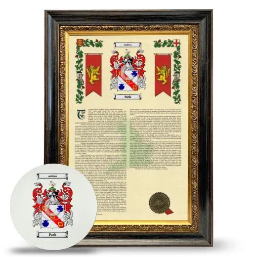 Path Framed Armorial History and Mouse Pad - Heirloom
