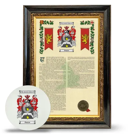 Pearce Framed Armorial History and Mouse Pad - Heirloom