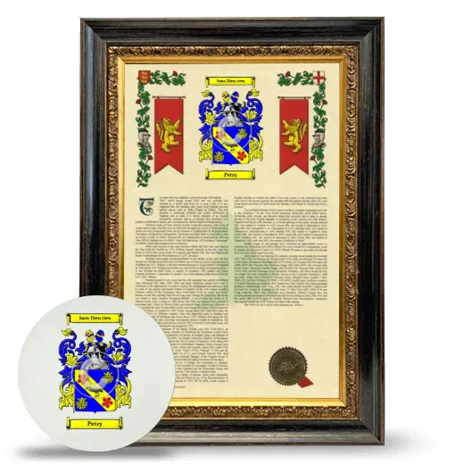 Petry Framed Armorial History and Mouse Pad - Heirloom
