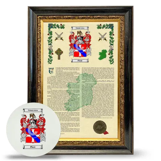 Phair Framed Armorial History and Mouse Pad - Heirloom