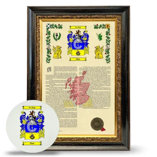 Phee Framed Armorial History and Mouse Pad - Heirloom